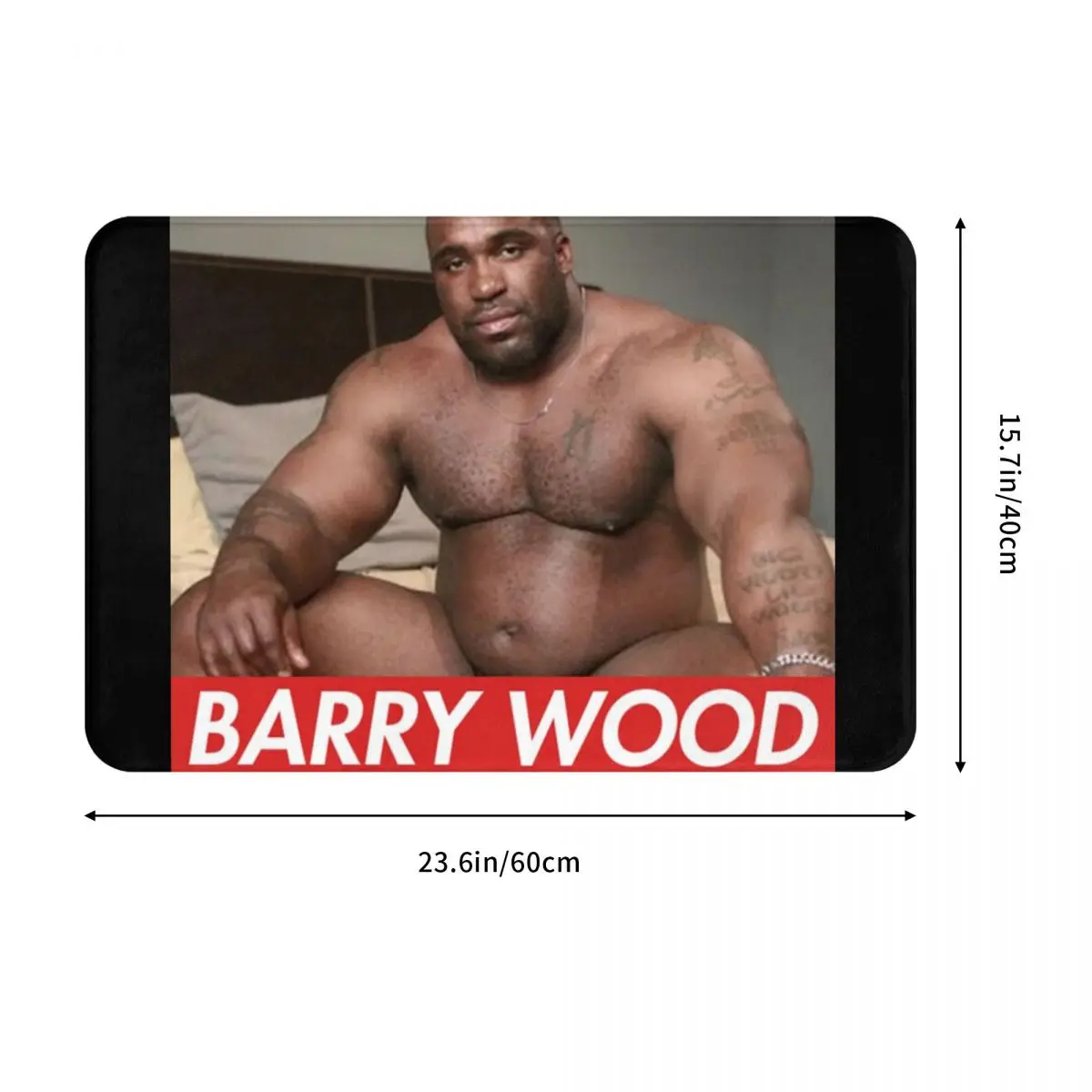 Big Dick Black Guy Meme Barry Wood Doormat Sand Scraping Carpet Rug Kitchen Entrance Home Floor Mat for Balcony Footpad Mats