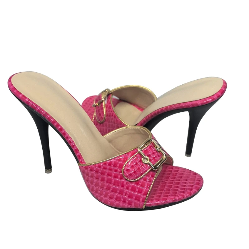 Spring and Summer 2026 New Three-dimensional Stone Pattern Open-toed Stiletto Integrated with Slippers Women
