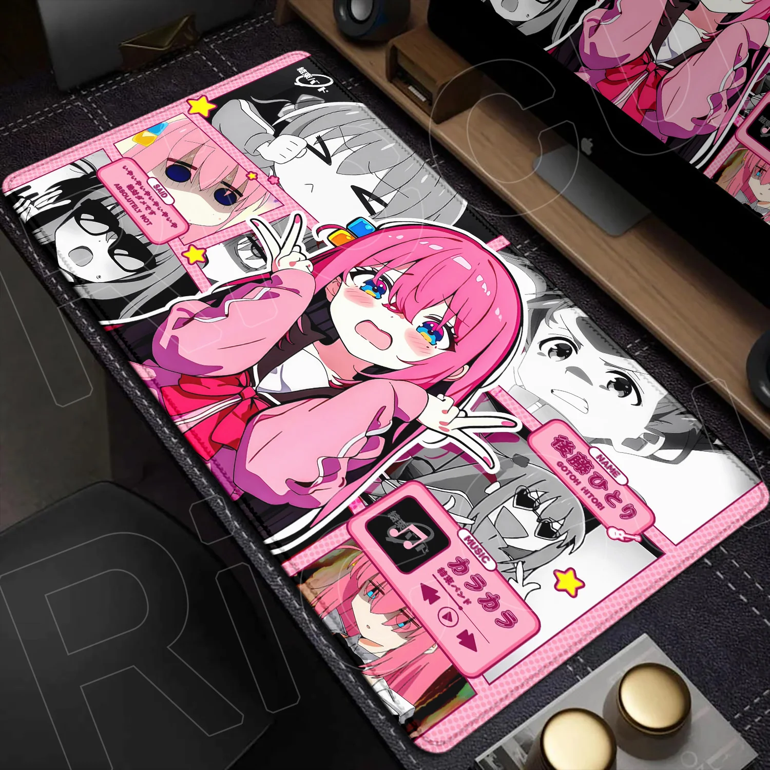 Desk Mat Bocchi The Rock Large Gaming Mousepad Game Rubber Computer Anime HD Mouse Pad Gamer Locking Edge PC Accessories XXL Rug