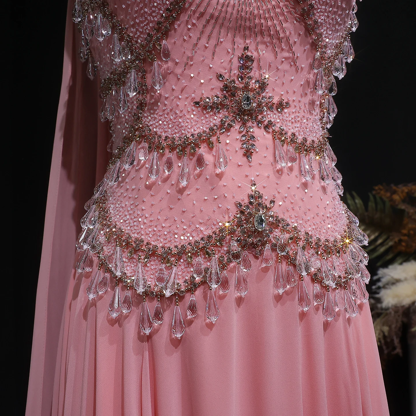 Sharon Said Elegante Arabische Silber-Gold Abendkleider mit Kristallperlen 2026 Dubai für Hochzeitsfeier-Kleider SS517 Maßanfertigung – Detail 20