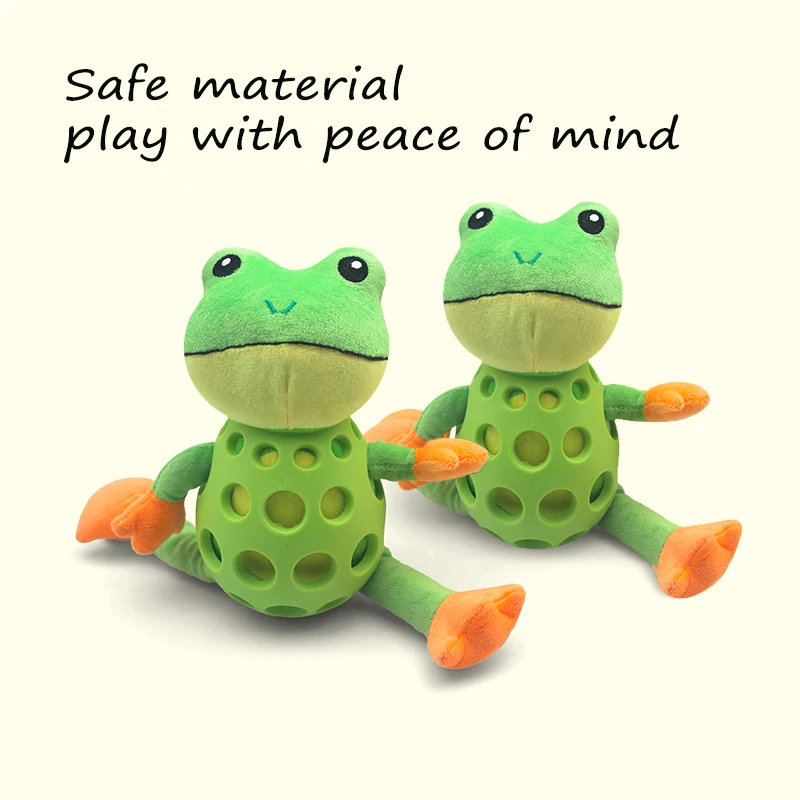 Plüsch-Frosch-Spielzeug für Hunde mit Interaktivem Sound und Anti-Zerstörungsfunktion, Unterhaltungsspielzeug für Große und Kleine Hunde gegen Langeweile – Detail 6