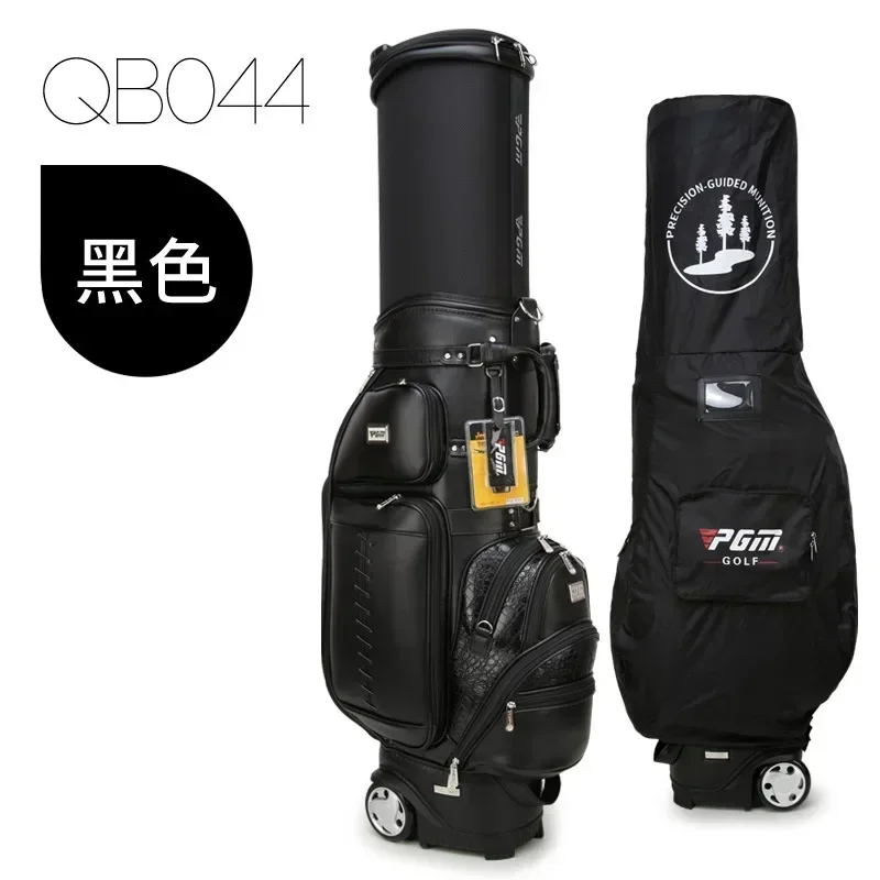 PGM with pulleys, microfiber leather aviation bag, golf bag, multi-functional telescopic ball bag