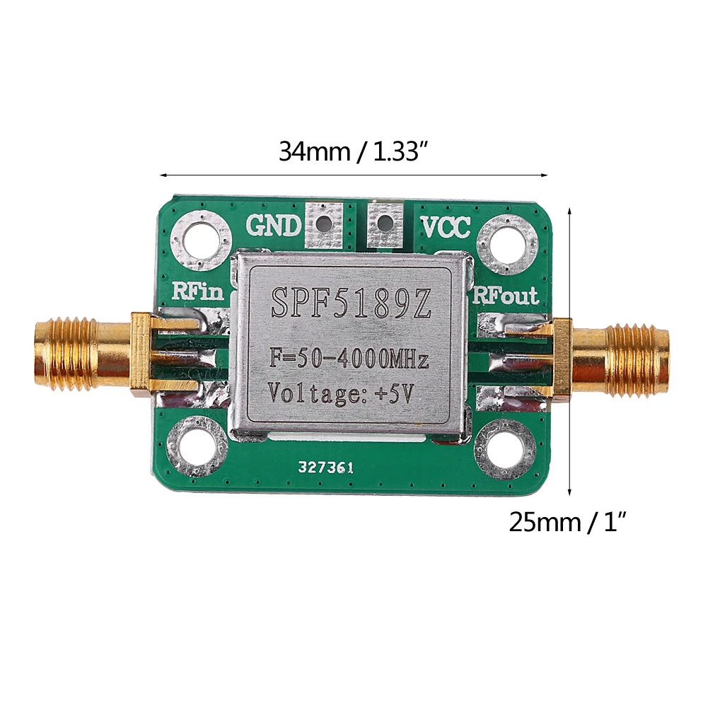 SPF5189Z SHELL เครื่องรับสัญญาณ RF SPF-5189Z เครื่องขยายสัญญาณรบกวนต่ํา LNA 50-4000MHz NF = 0.6dB สําหรับ FM HF VHF / UHF HAM วิทยุ
