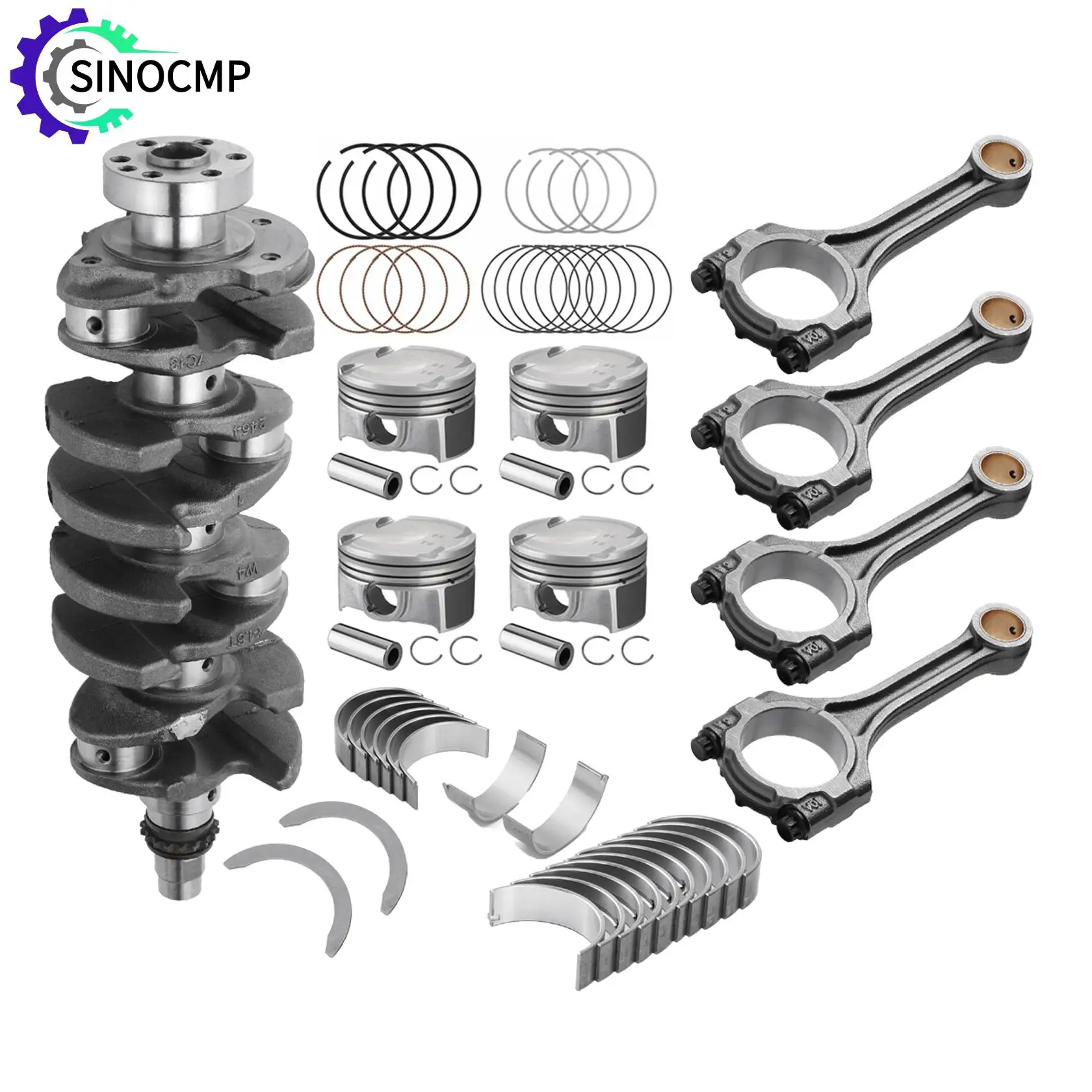 

Комплект поршневых подшипников шатуна двигателя G4FJ для Hyundai KIA 1.6L 23110-2B710 23410-2BCA0 23510-2B700 23060-2B700 Автозапчасти