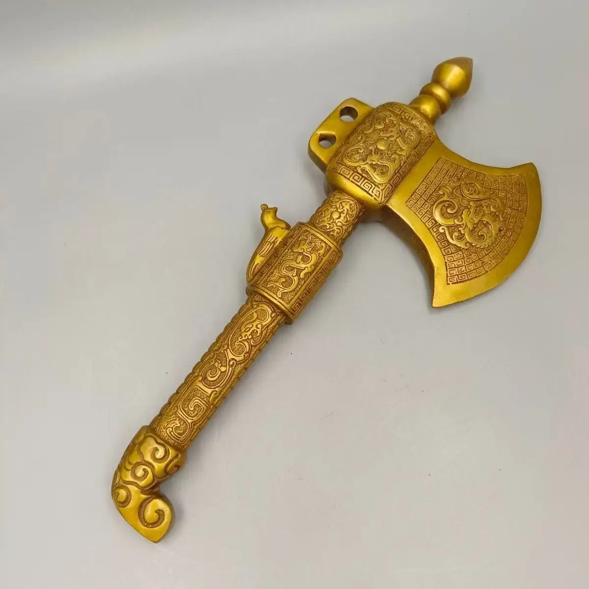 

Collection old Chinese copper axe statue