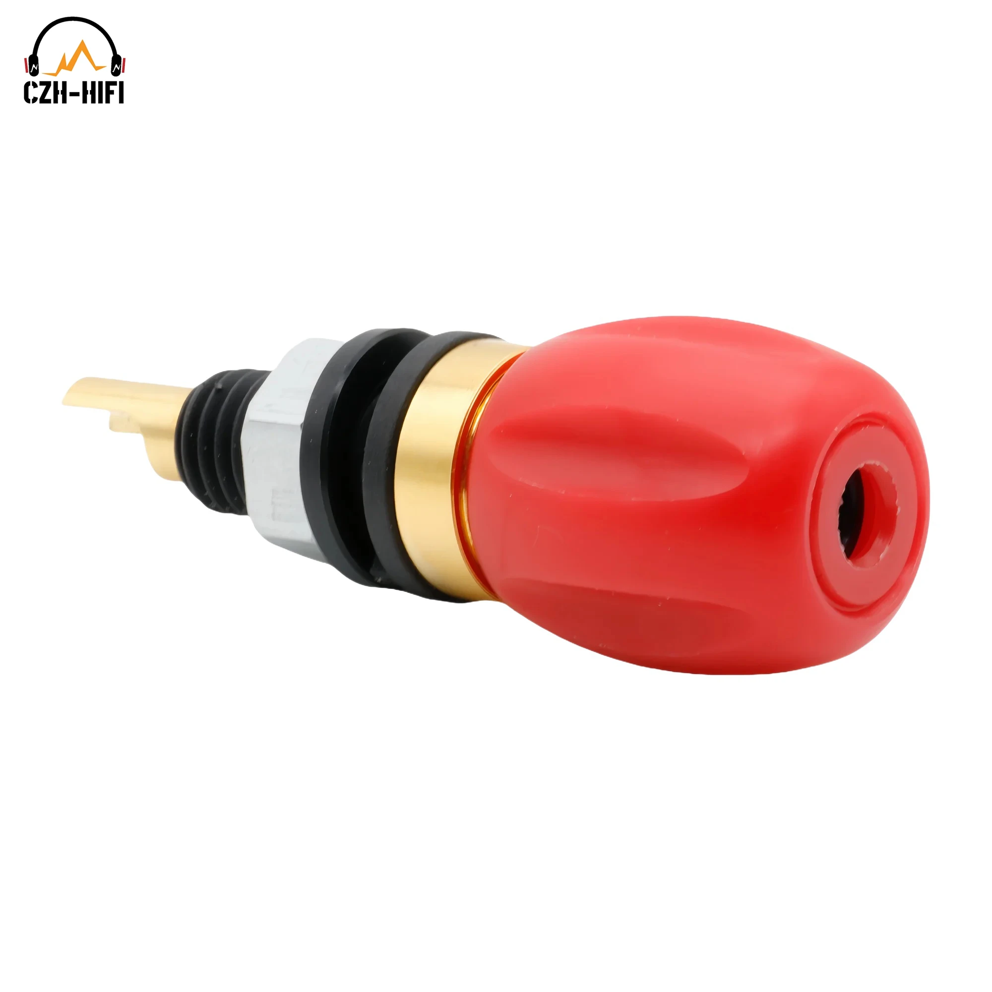 4pcs EIZZ Gold Plated Copper Speaker AMP Binding Post Terminal PTFE Female Banana Jack HIFI Audio DIY Amplifier