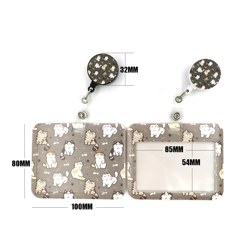 رمادي جميل لطيف القطط أنيمي الحبل شارة حامل بطاقة الهوية اسهم الهاتف المحمول حبل مفتاح الحبل الرقبة الأشرطة المفاتيح حلقة رئيسية #5