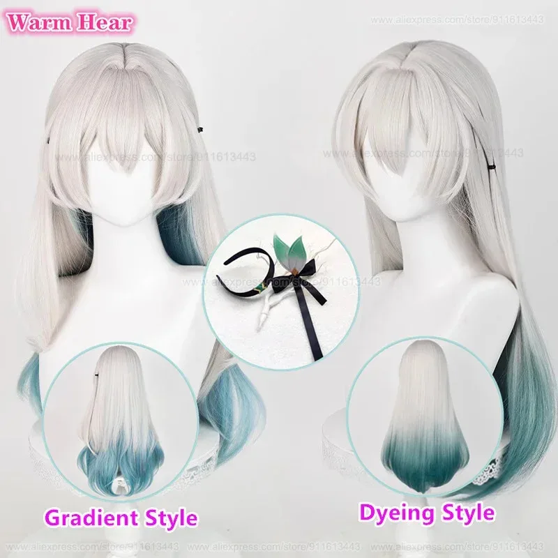 Juego sintético Firefly de alta calidad, largo, 67cm, gradiente de colores mezclados, Cosplay de Anime, pelucas de fiesta resistentes al calor + gorro de peluca gratis hh [h6