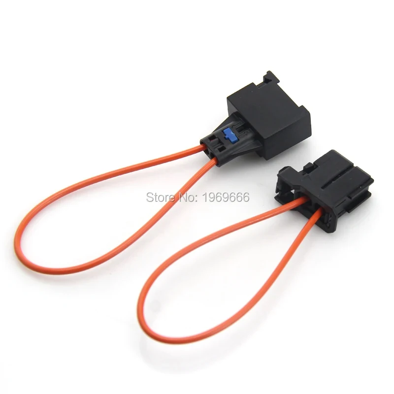 2Pc MOST Fiber Optical Optic Loop Bypass Male&Female Adapter Cable Connector Diagnostic Tool For Porsche BMW Audi Mercedes-Benz