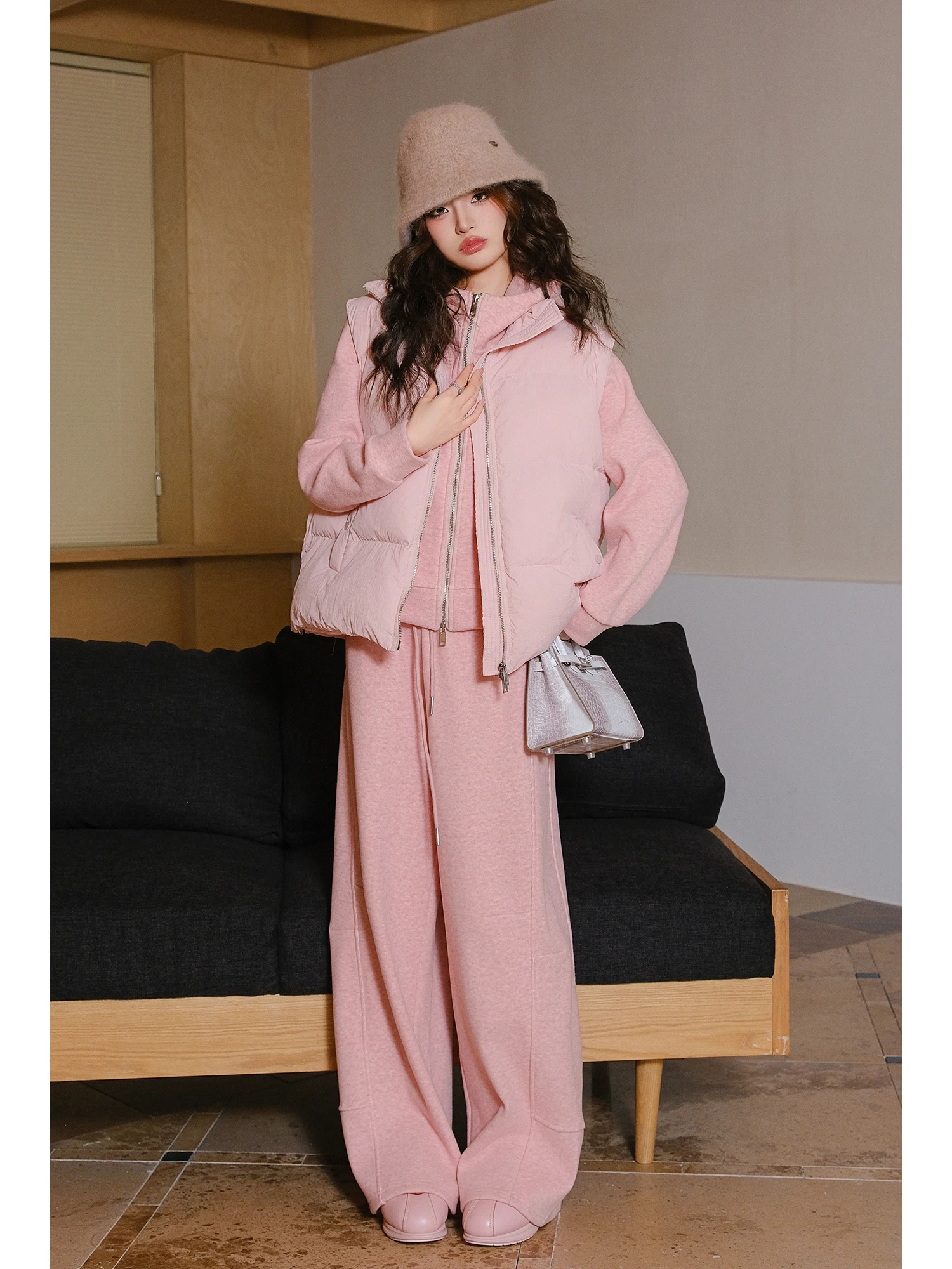 

MIUCO Повседневный хлопковый жилет с воротником-стойкой, теплая верхняя одежда для молодых девушек, легкая дышащая куртка для осени и зимы