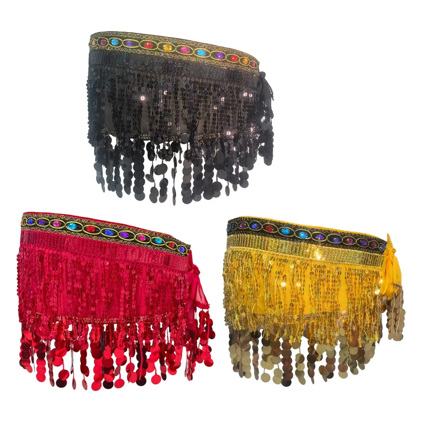 Chusta na biodra do tańca brzucha, festiwalowa, muzyczna, wygodna, do cosplayu, na imprezę, dla kobiet, kostium