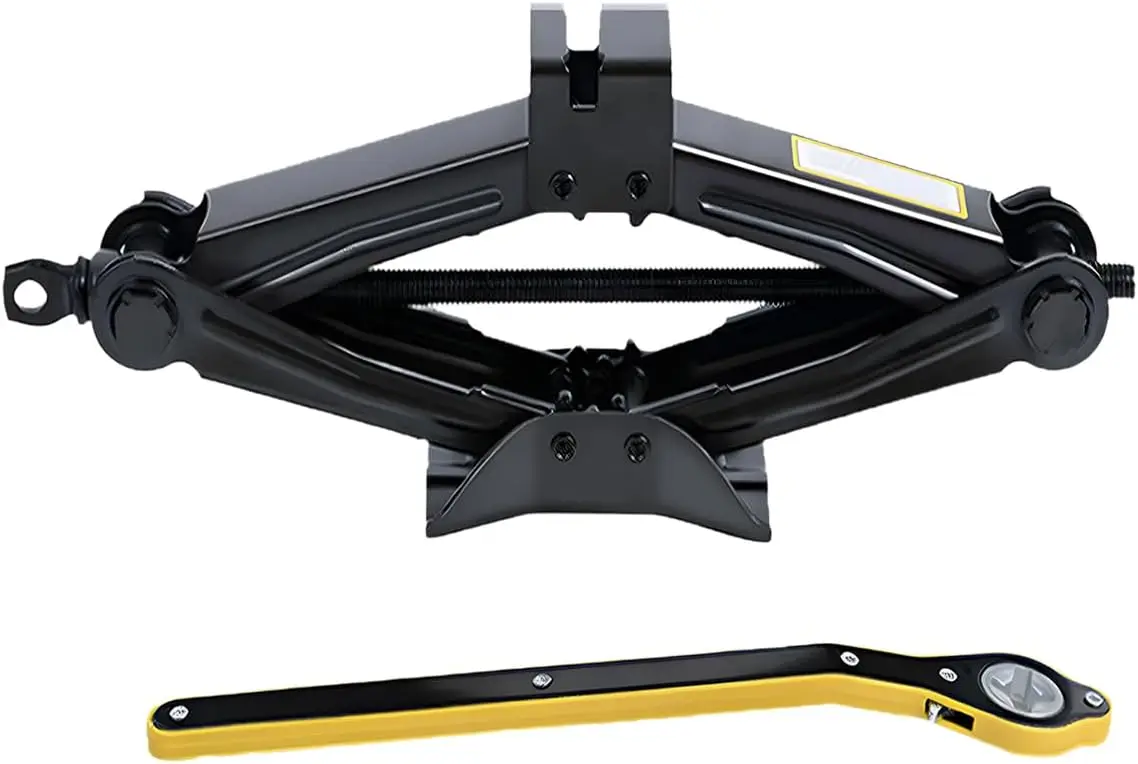 

2PCS Car Scissor Jack Kit, 2 Ton Heavy Duty Portable Lift with Ratchet Wrench, Universal Tire Jack for Cars SUV MPV
