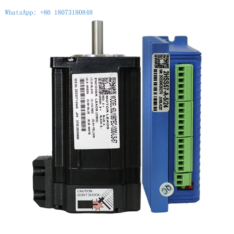 60J1887EC-1000-LS-57+2HSS57-A-5/24 Stock Available 3N.m 105.4mm closed loop stepper motor and driver