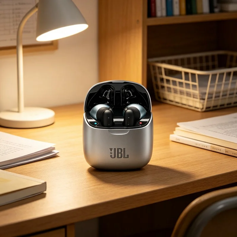 JBL tune220 True Wireless Earbuds with Portable Charging Case, JBL Pure Bass for Gym Sessions