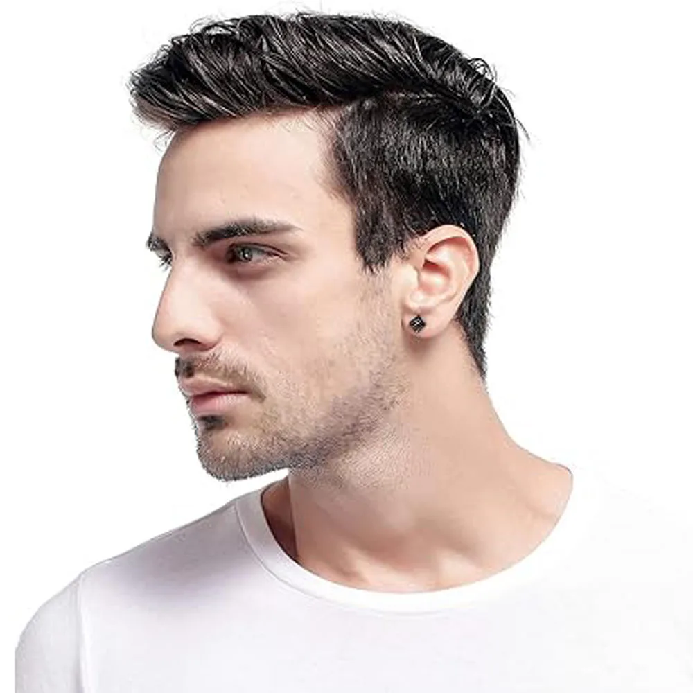 Pendientes magnéticos de acero inoxidable para hombre y mujer, aretes sin perforación con incrustaciones de circonita cúbica, con Clip, 1-12 pares