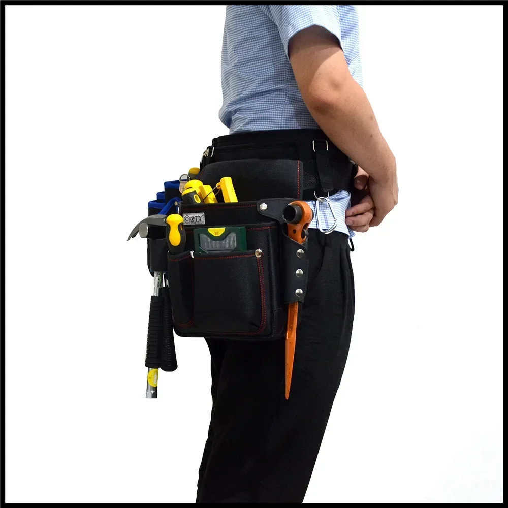 High Quality Professional Widened Tool Belt Waist Protector with Suspension Tool Belt Pouch for Electrician Carpenters Tools