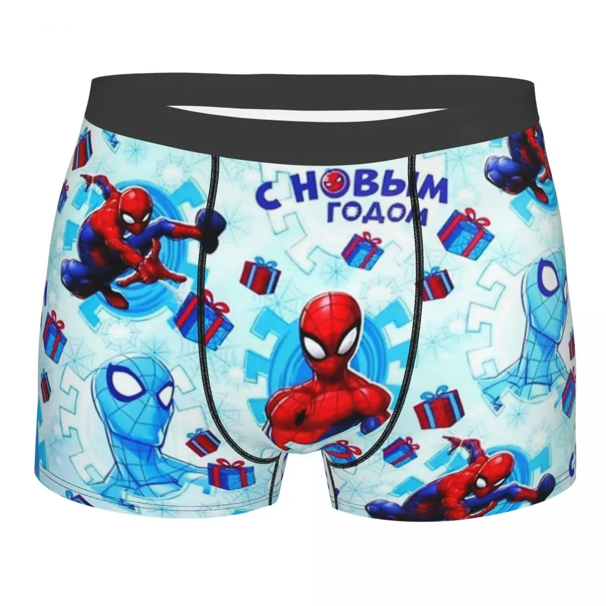 

Spider Man Cartoon Animated Superhero Boxer Shorts Men 3D Printed Male Stretch Underwear Panties Briefs