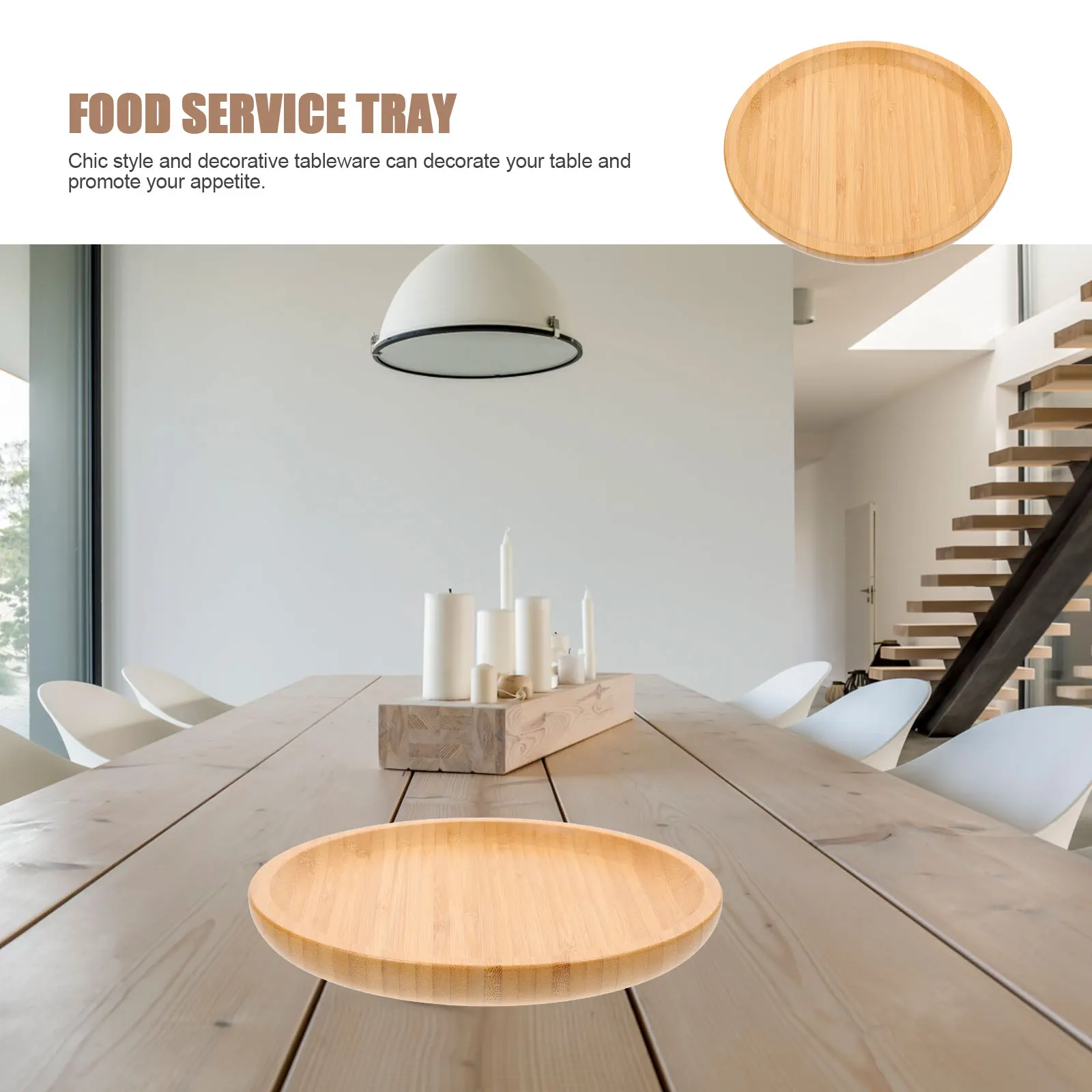 

Bamboo Serving Tray For Food Dessert Fruit Organization Kitchen Storage Plate Bamboo Tea Organizer Decorative Tray