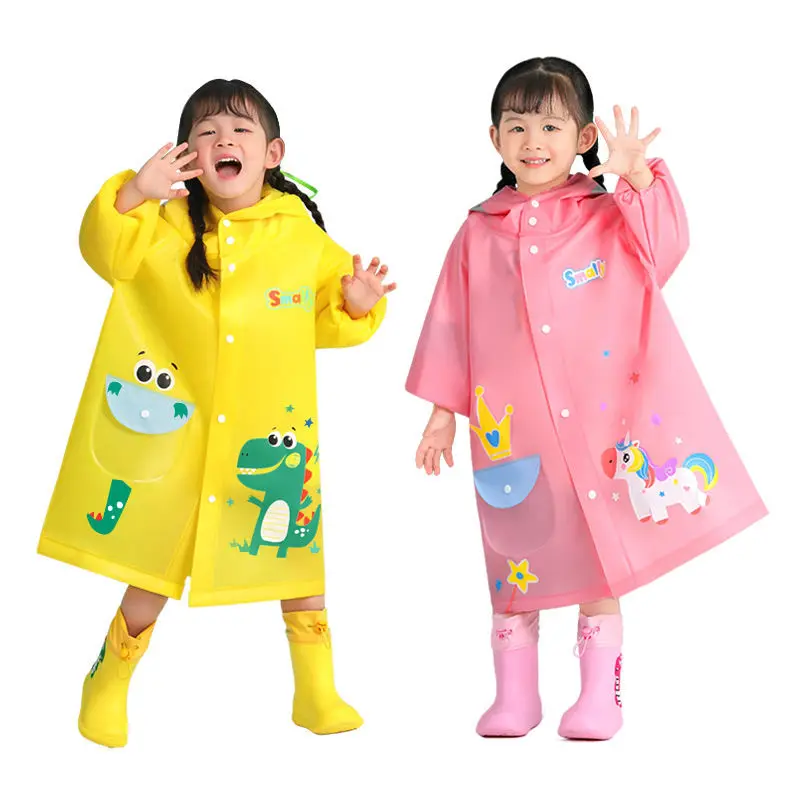 

Raincoat Kids Waterproof 1-10 Years Boys Girls Rain Jackets Cartoon Baby Rain Coat Outfits Dinosaur Cute Rainwear Baby Clothes