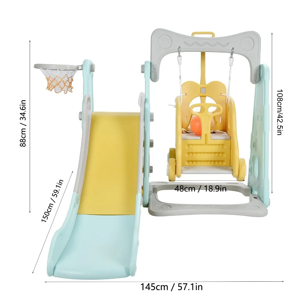 

Children's slide slide swing cart combination baby toy amusement park