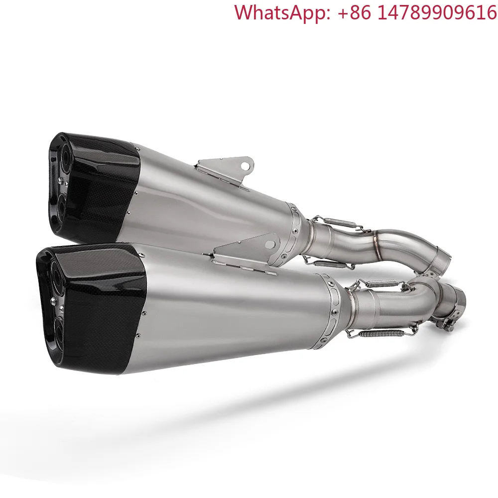 Motorcycle AccessoriesUniversal 51mm Moto Exhaust Pipe, Racing Muffler With DB Killer, Carbon Fiber Style For Street Bike, Perf
