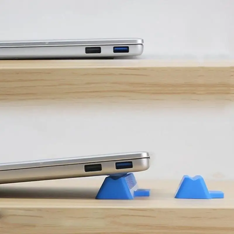 Ergonomic Laptop Cooling Stand Ventilation Holes For Enhances Airflows And Comfortable Viewing Height To Reduce Neck Strain H8WD
