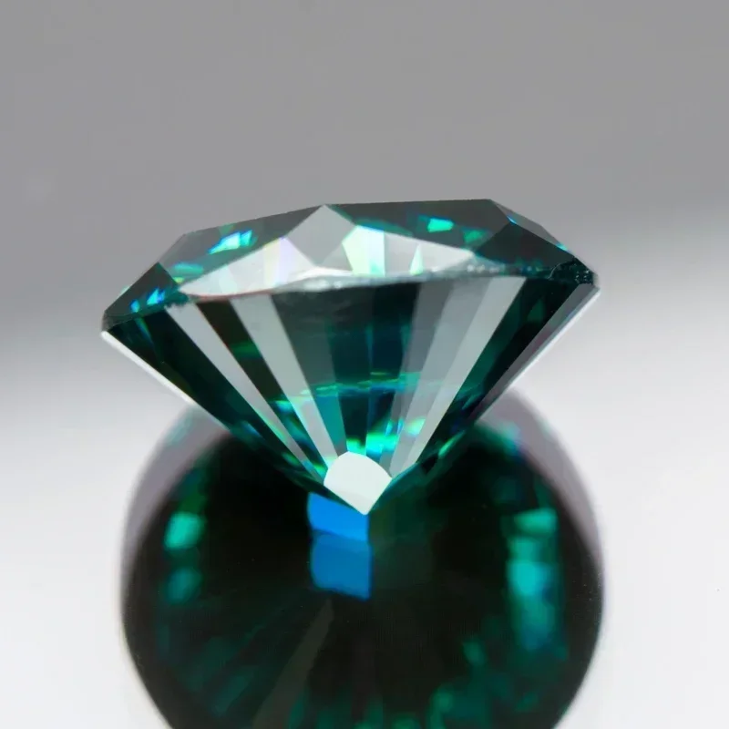 Moissanite Stones Emerald Green Primary Round Shape Sakura Cutting Colours With GRA Certificate For Jewel Making Materials