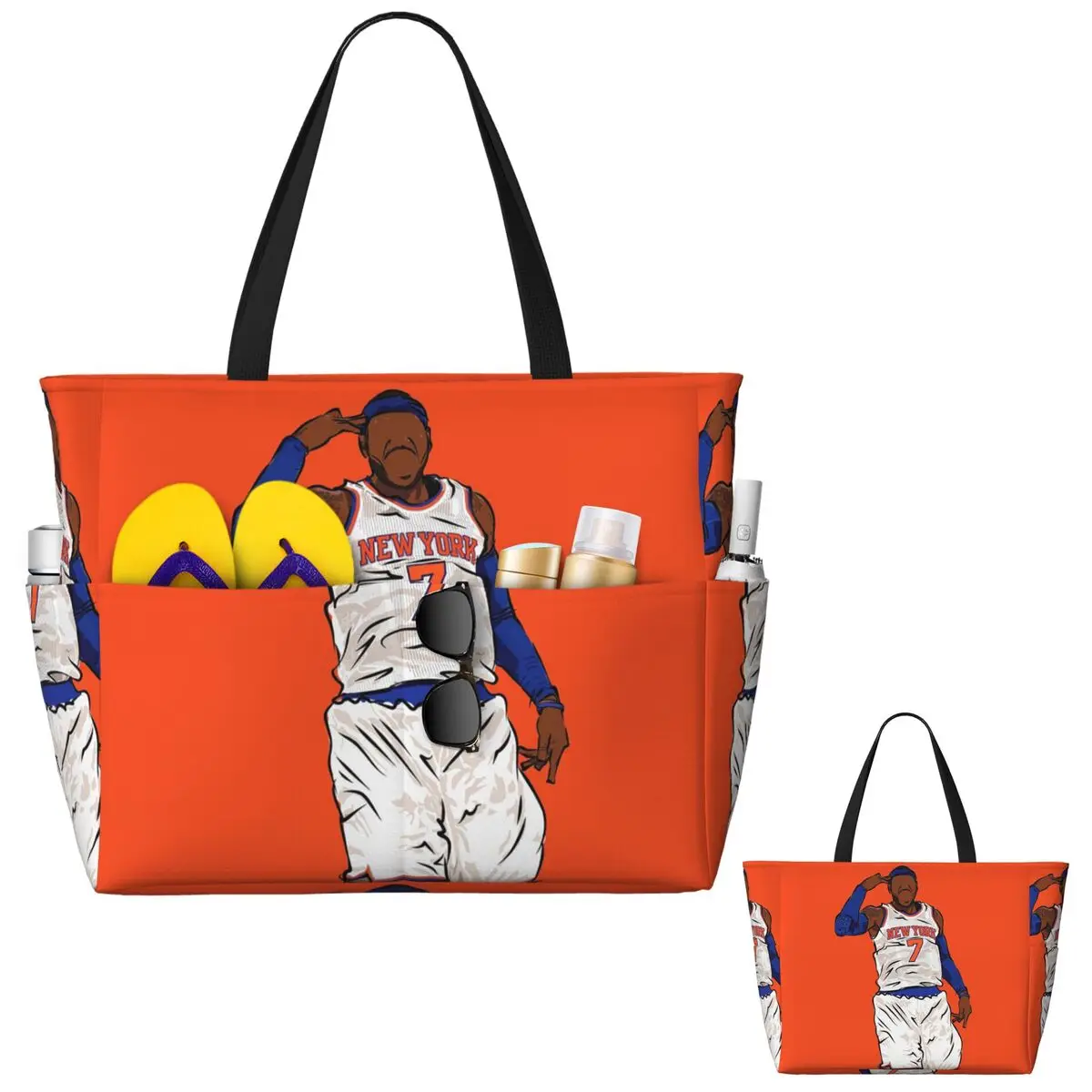 

Carmelo Anthony Celebration Sketch Пляжная большая сумка Спортивная спортивная сумка для йоги Большая большая сумка Женская дорожная сумка Сумка для фитнеса