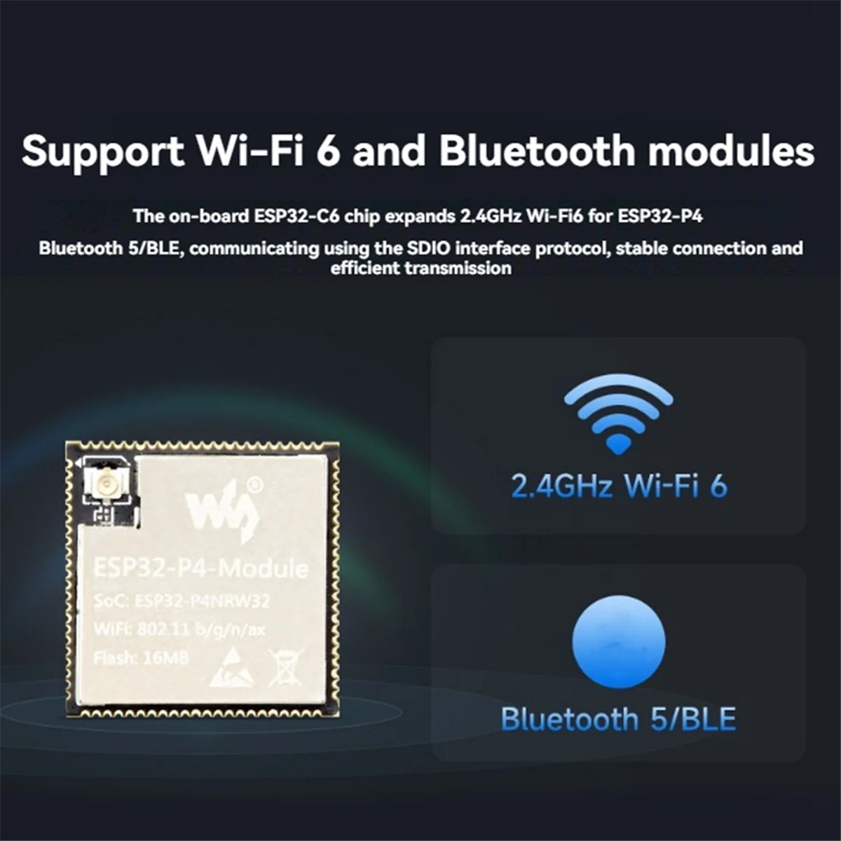 

AB01 ESP32-P4-Module Development Board with Speaker Dual-Core RISC-V Supports Wi-Fi6/BLE RJ45 100M Ethernet Port