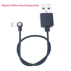 8sets 4mm 2pin Small waterproof  circular magnetic connector USB magnetic base smart ring charging cable Mother seat