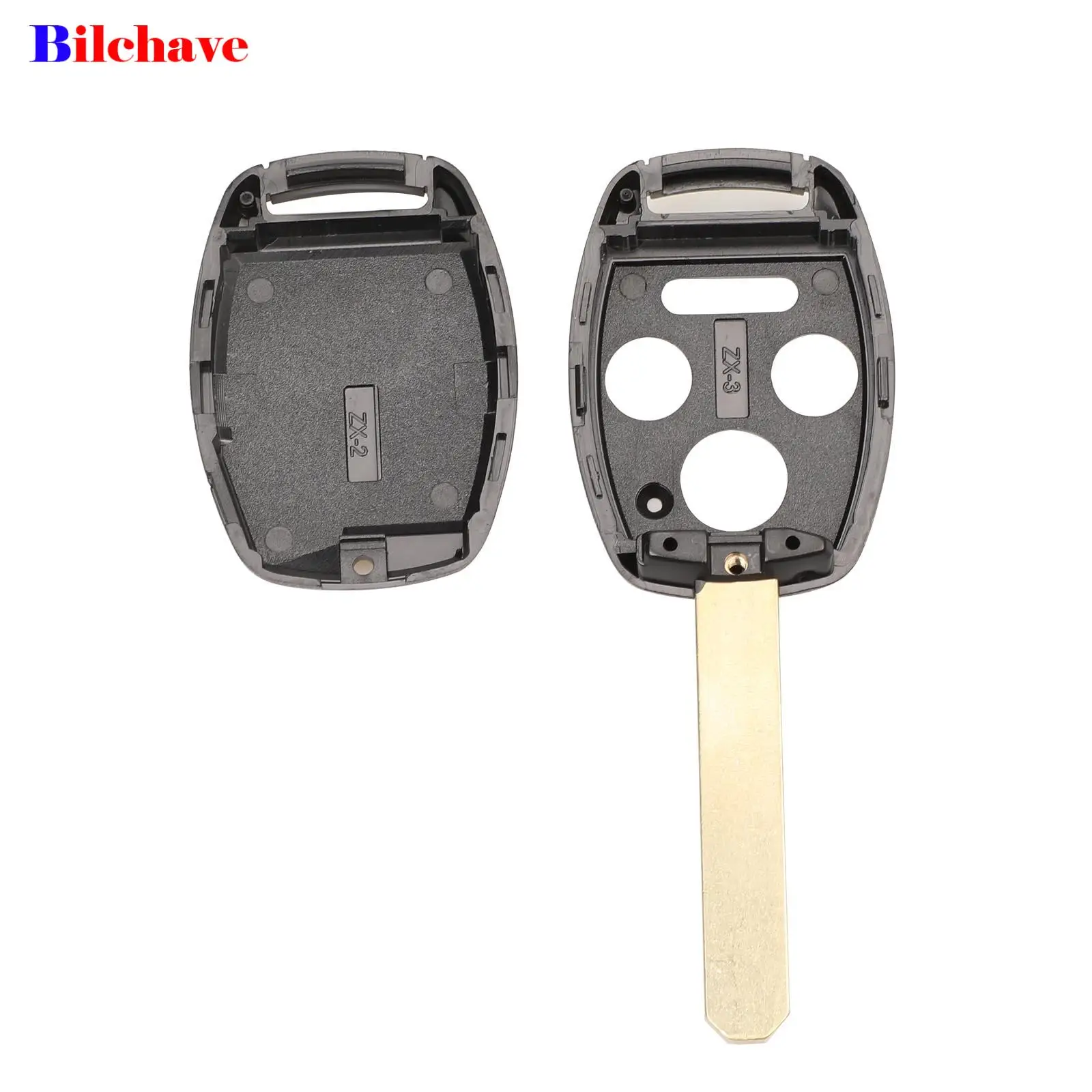 Jingyuqin-carcasa para llave de coche con control remoto, 2/3/4 botones, para Honda Cr-V Civic Insight Ridgeline 2003 2008 2009, repuesto de llavero