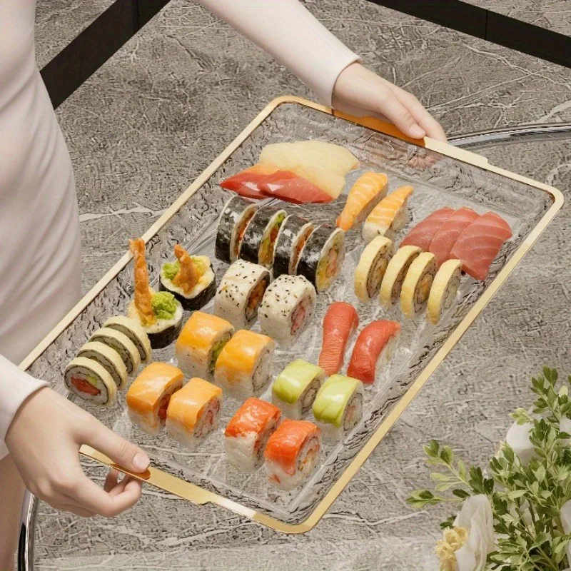 2 Pack Food Service Tray From Phnom Penh PET Material Offers Larger Capacity Showcase Storing Bread Pastries Fruit Snacks Sweets