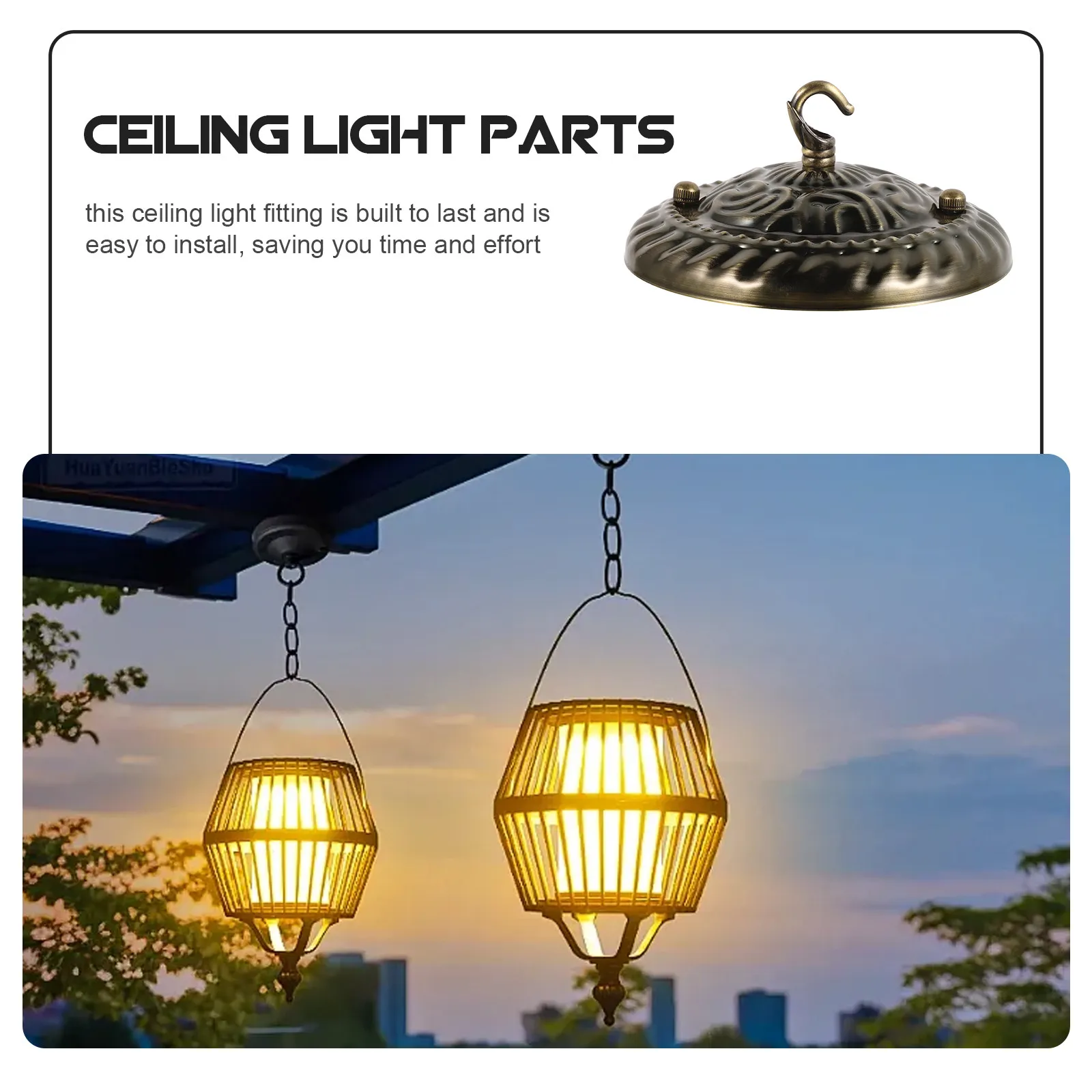 Hanging Lamp Canopy Heavy Duty Ceiling Light Fitting Embossed Ceiling Plate Pendant Light Part for Home Commercial Lighting