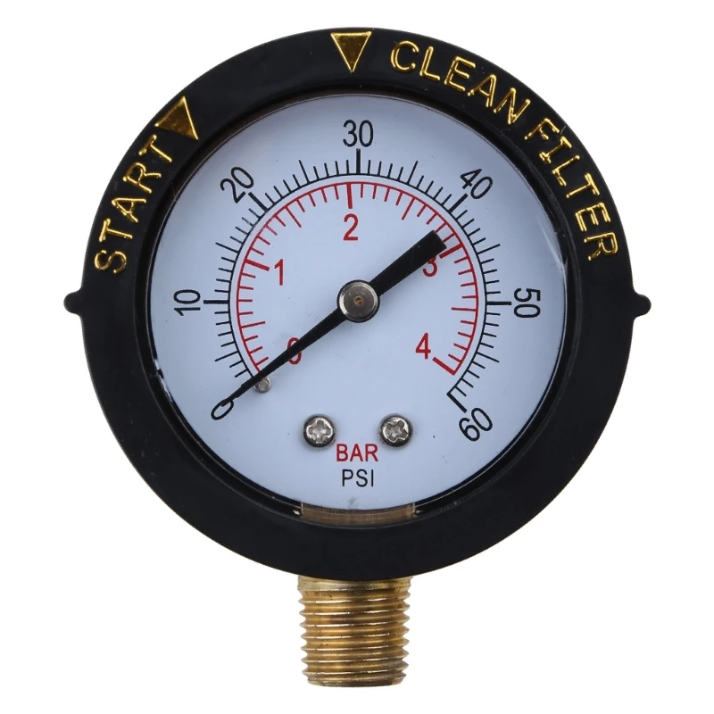 

GJ Upgraded Pressure Gauge 0-60 PSI 1/4"NPT 190058 Replacement for Pentair- & Hayward Pool/Spa for Valve Filters Bottom Mou