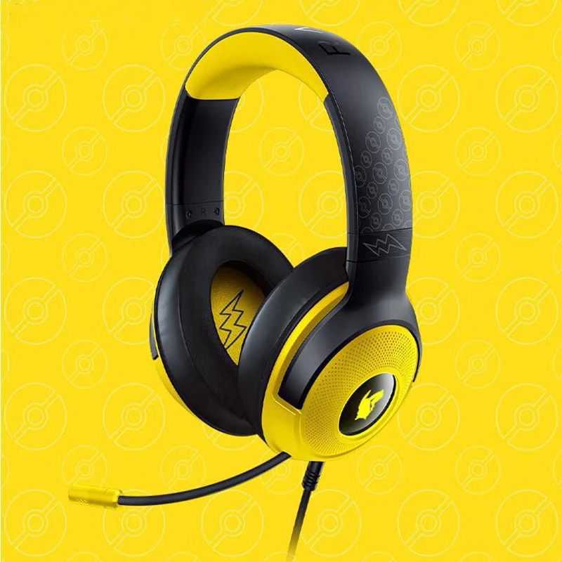 Razer-Kraken Pokémon بيكاتشو سماعات رأس للألعاب ، RGB ، V3 X