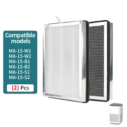 Replacement Filter Compatible with Medify MA-15 Series, 3-in-1 Composite Filtration with HI3 HEPA Filter, 2-Pack