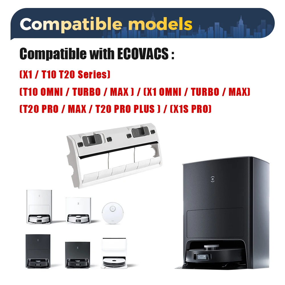 X1 T10 ملحقات الفرشاة/الغطاء الرئيسية لـ Ecovacs DEEBOT X1 OMNI/TURBO T10 OMNI/TURBO T20 PRO/X1S Pro قطع غيار المكنسة الكهربائية
