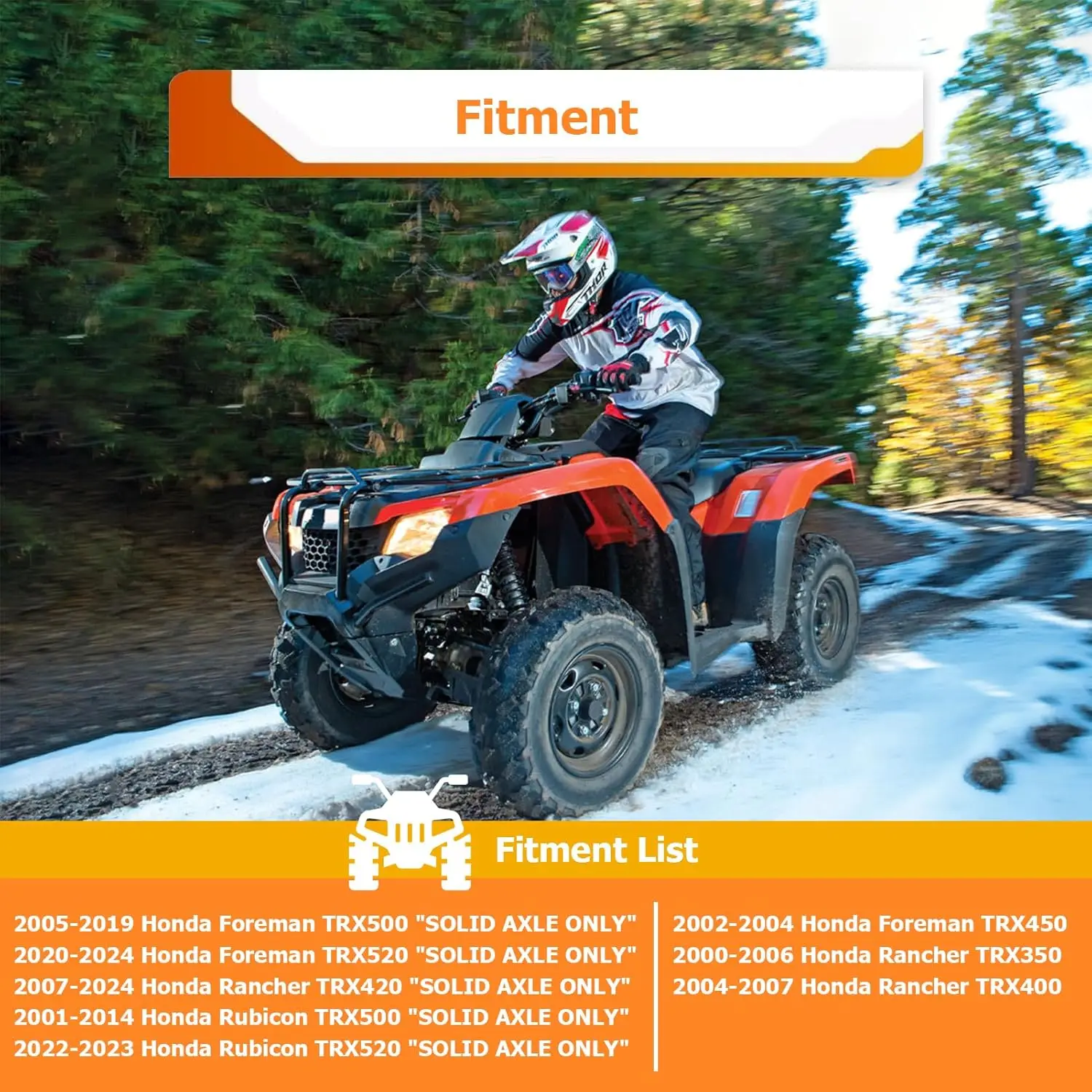 جهاز استقبال وصلة المقطورة الخلفية مقاس 2 بوصة لسيارة Honda Foreman/Rancher/Rubicon TRX450/500/520 2001-2025 #5