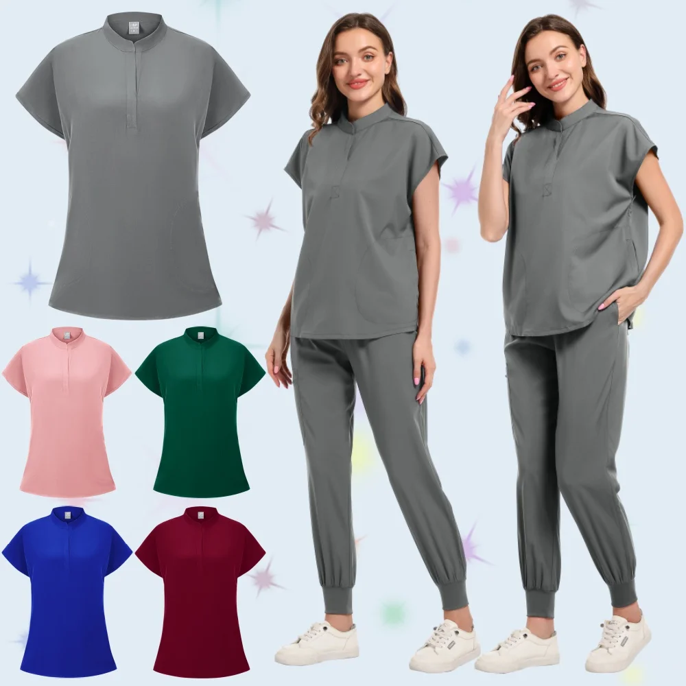 

Модная клиническая хирургическая униформа, медицинские скрабы, комплекты униформы, женская рабочая одежда для больниц, аксессуары для медсестер, стоматологическая спецодежда