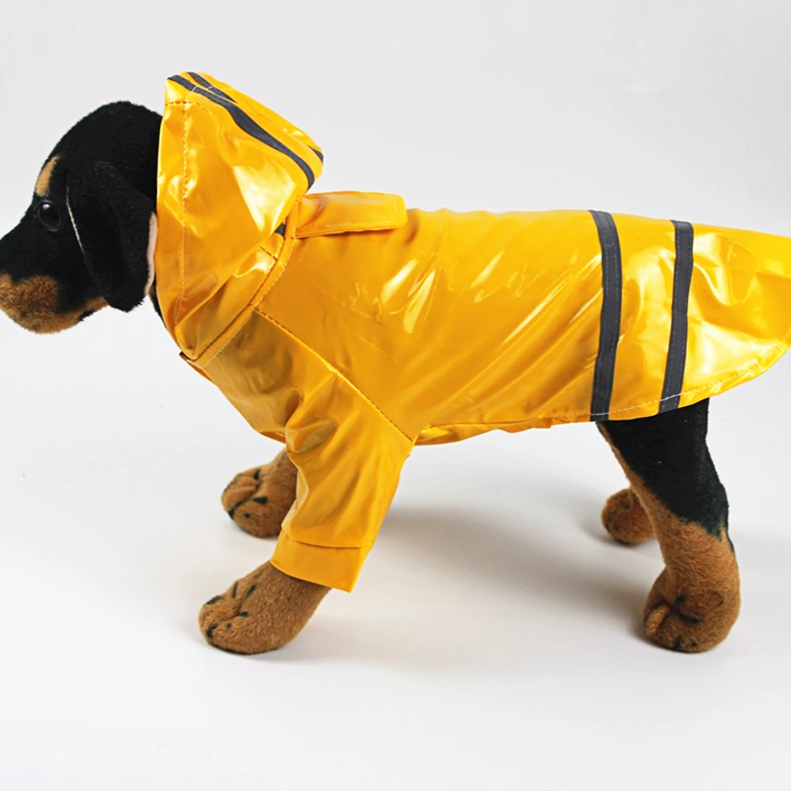 

Pet Raincoat Fashion Rainy Day Dog Hood for Small Dogs The Cat with Reflective Stripes Jacket