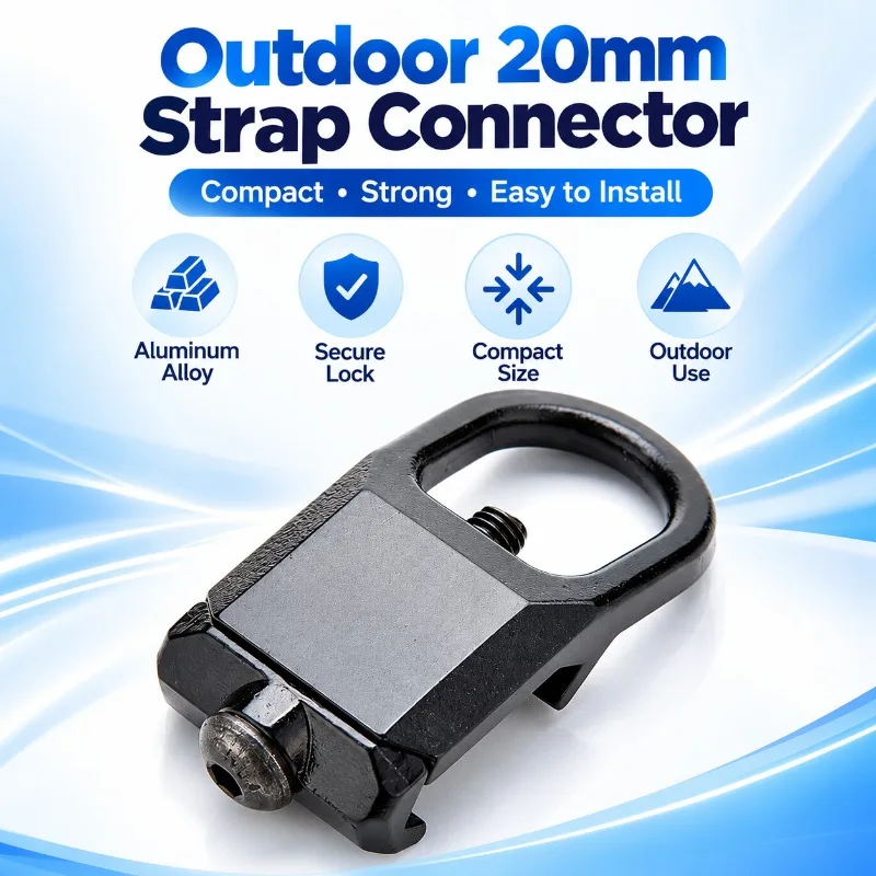 20mm Aluminum Alloy Fastening Ring – Outdoor Webbing Connector Buckle – DIY Accessory