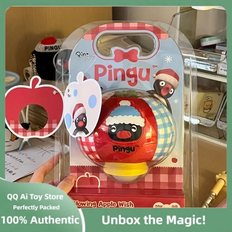 

Подлинная серия плюшевых ламп Pingu Apple, подвесная открытка, подарок на день рождения и Рождество, Рождественский венок Pingu, мягкая кукла, подарки в виде пингвина