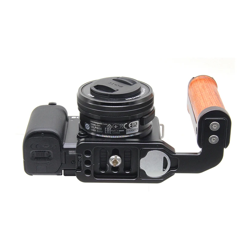 Micro single camera Universal Side Handle Vertical Shooting L Plate Bracket with Cold Shoe for Microphone LED Light