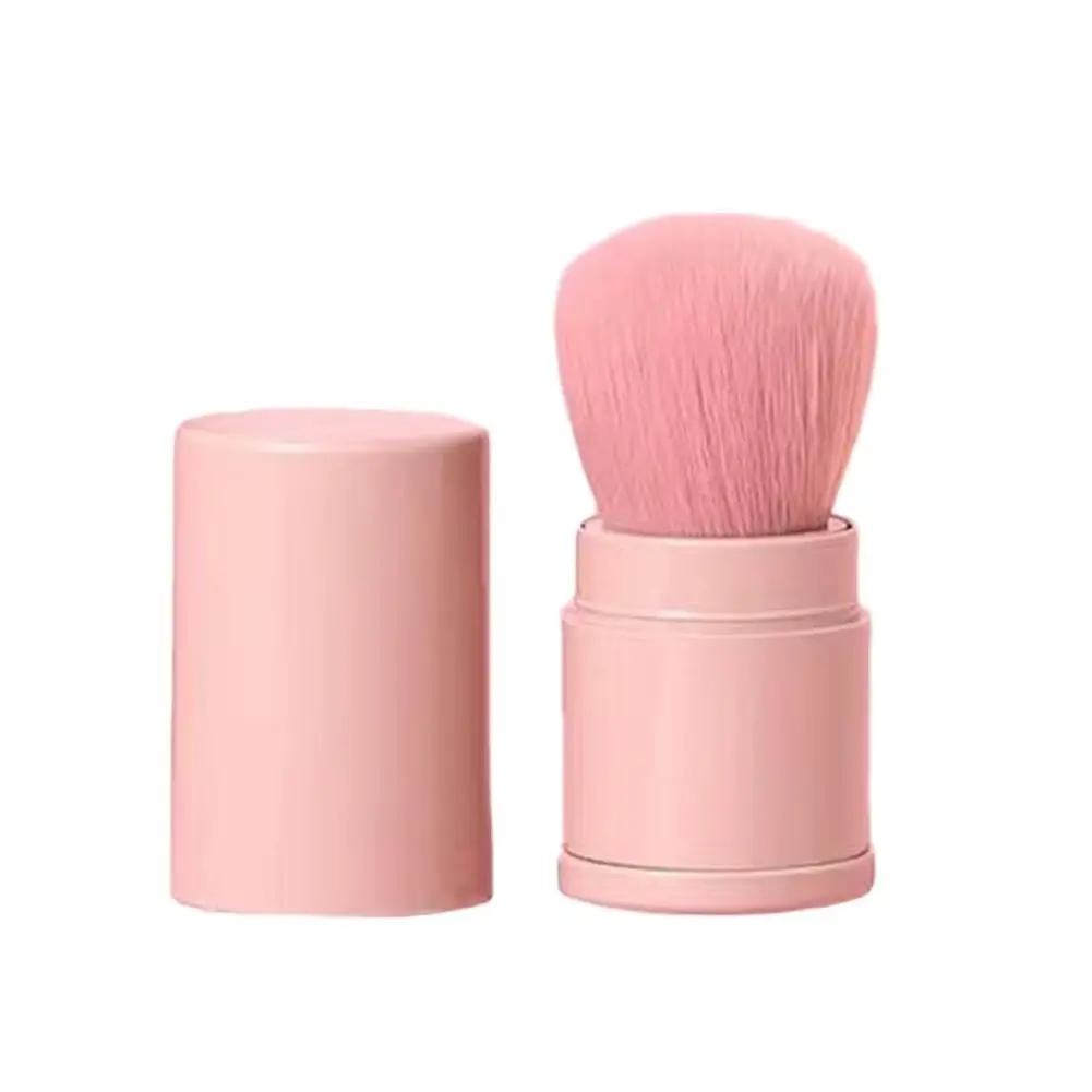 1pcs Portable Retractable Makeup Brush Loose Powder Hair With Telescopic Fiber Brush Makeup Blush Tool Soft Cover N9S4