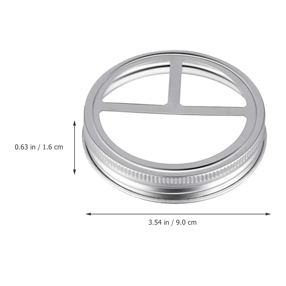 

3pcs Stainless Steel Toothbrush Jar Lids Standard Size Rustproof Replacement Caps For Mason Jars Wide Mouth Split-Type Cover