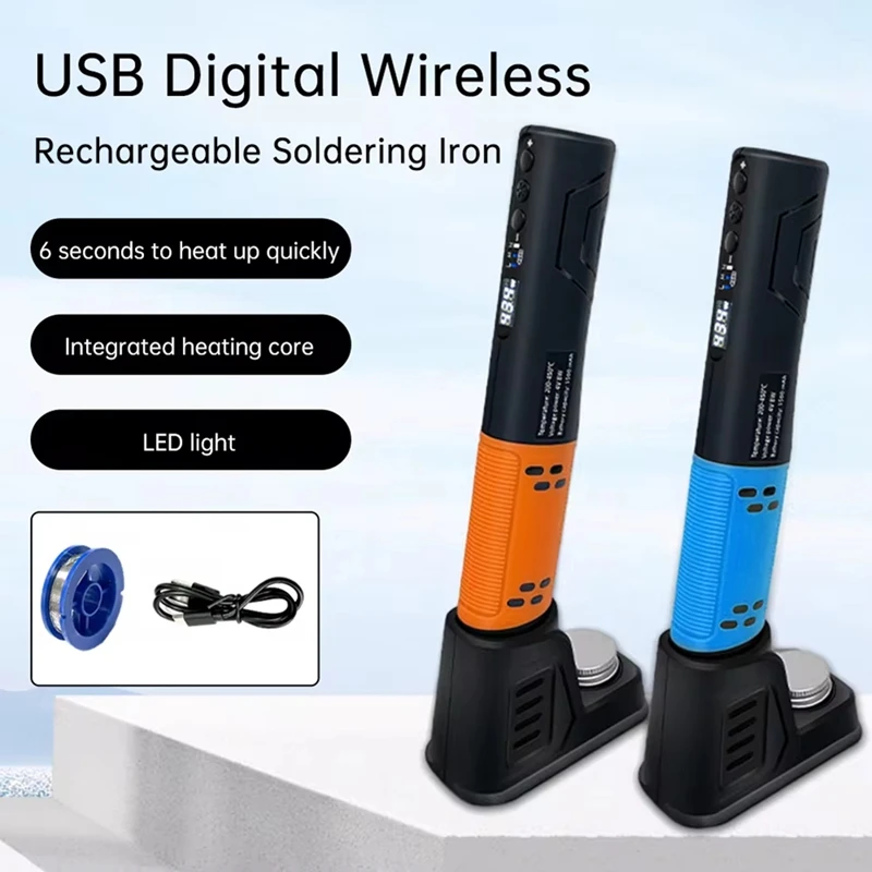 แบบพกพา USB ไร้สายไฟฟ้า LED Digital Display ปากกาบัดกรีชาร์จ Solder Iron เครื่องมือ