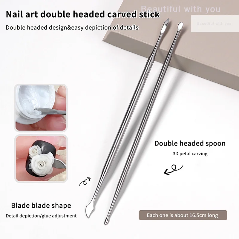 المعادن برأسين مسمار نحت قضيب تمديد الغراء إزالة عصا هلام إزالة ملعقة مسمار البولندية غمس أداة إزالة الصواميل #1