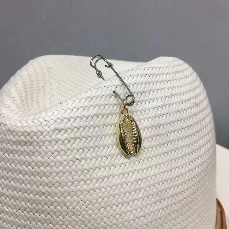 Summer Jazz Top French Letter Accessories Lafite Grass Women\'s Chain Decoration Sun Hat Punk Style Straw Hat