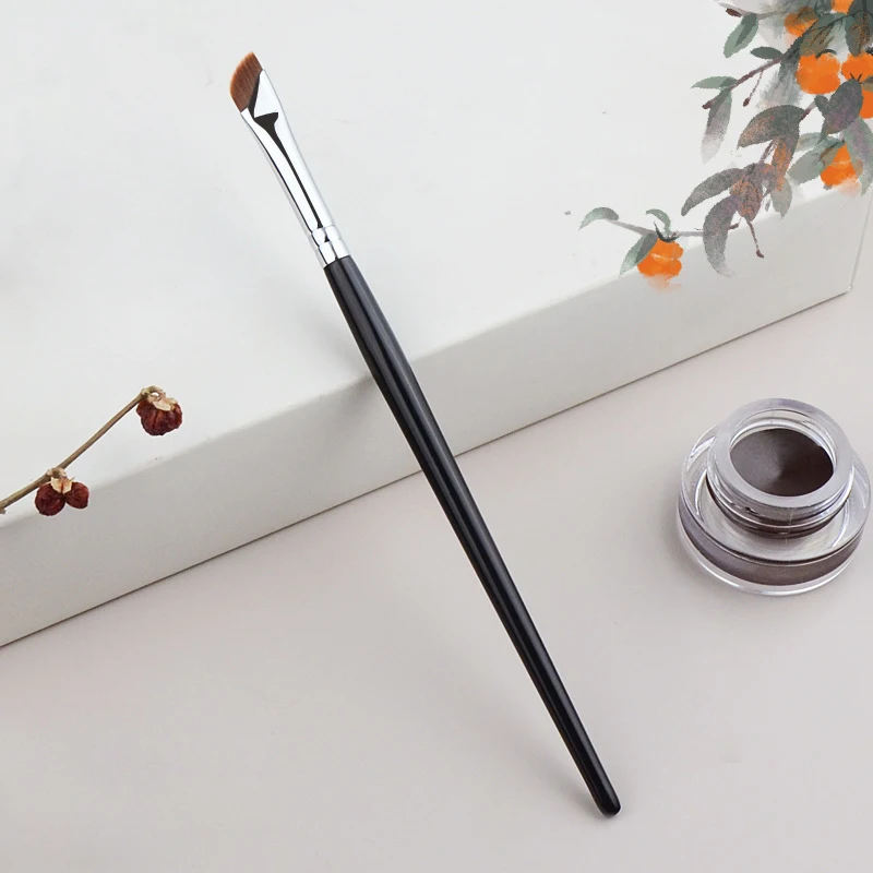 Thin Eye Liner Makeup Brush Winged Unique Shaped Precision Control Smooth Liquid Gel Liner Cosmetic Brush Tool