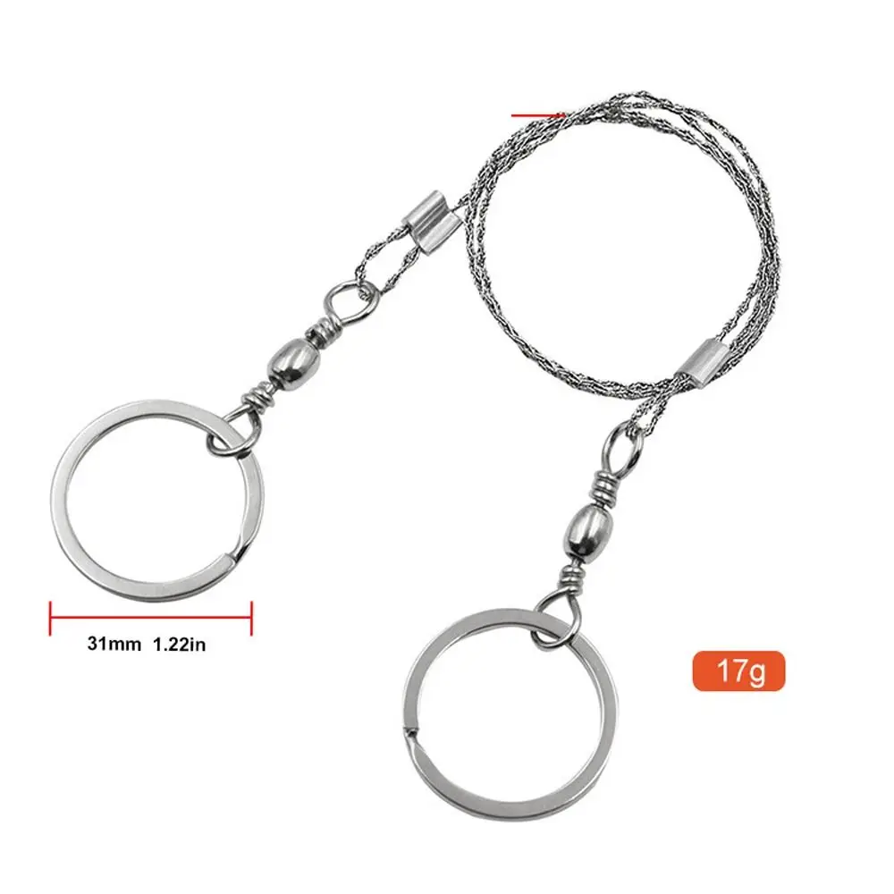 ステンレス鋼サバイバルロープソー 4 ストランドスパイラル巻ステンレス鋼ワイヤーソー簡単なこぎり耐摩耗性旅行キャンプ